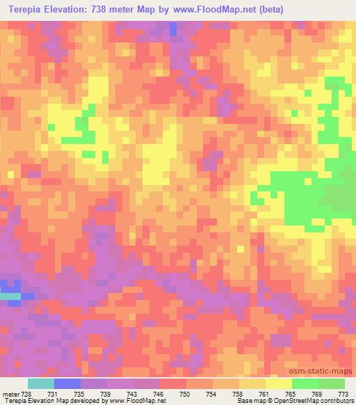 Terepia,Congo (Kinshasa) Elevation Map