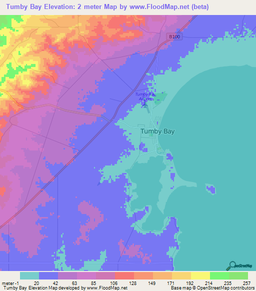 Tumby Bay,Australia Elevation Map