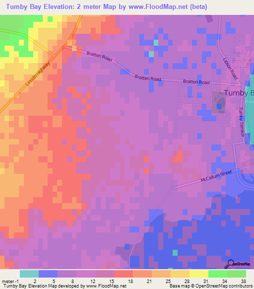 Tumby Bay,Australia Elevation Map