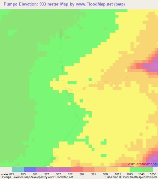 Pumpa,Congo (Kinshasa) Elevation Map