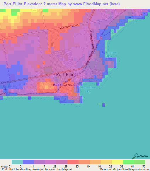Port Elliot,Australia Elevation Map