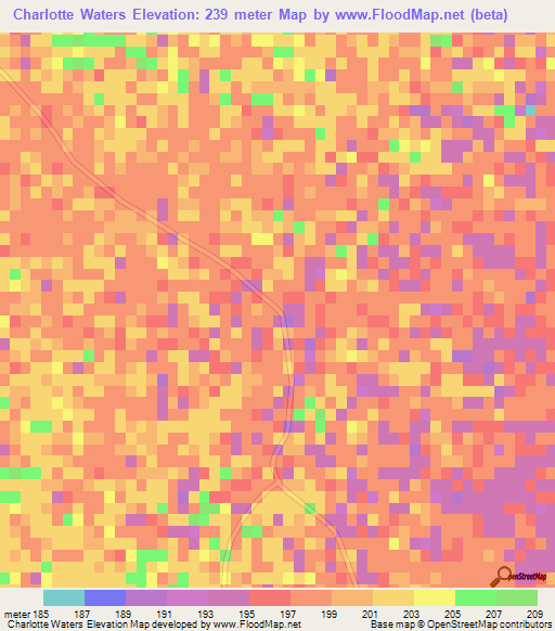 Charlotte Waters,Australia Elevation Map