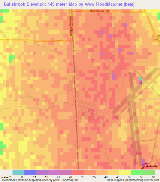 Bullsbrook,Australia Elevation Map
