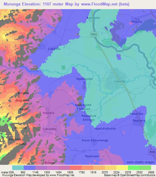 Murunga,Congo (Kinshasa) Elevation Map