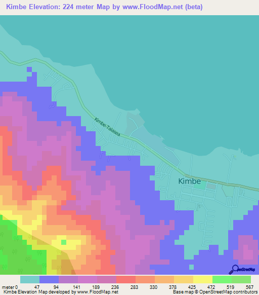 Kimbe,Papua New Guinea Elevation Map