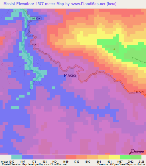 Masisi,Congo (Kinshasa) Elevation Map