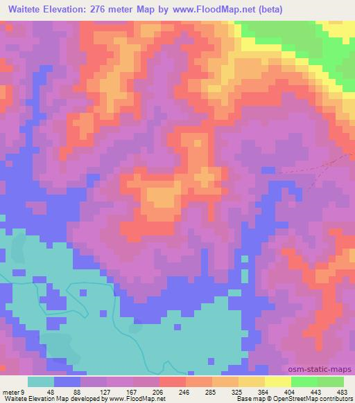 Waitete,Solomon Islands Elevation Map