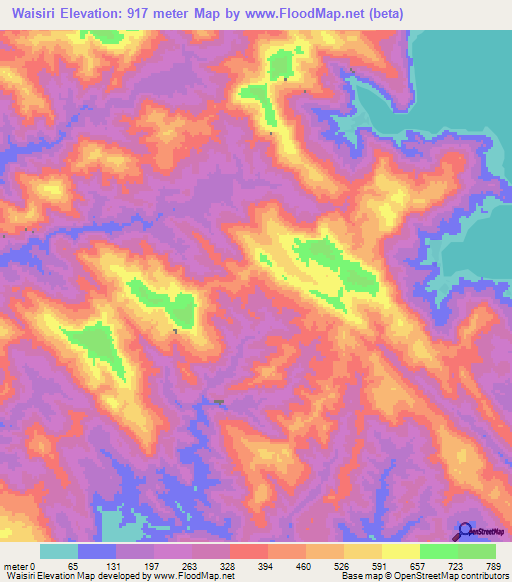 Waisiri,Solomon Islands Elevation Map