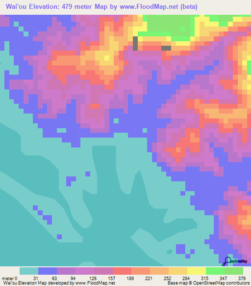 Wai'ou,Solomon Islands Elevation Map