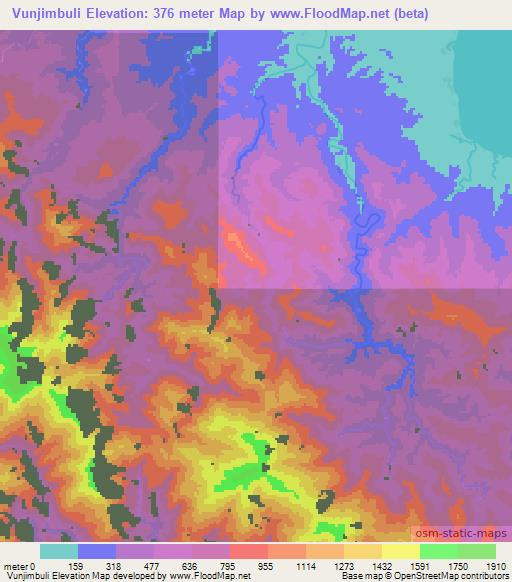 Vunjimbuli,Solomon Islands Elevation Map