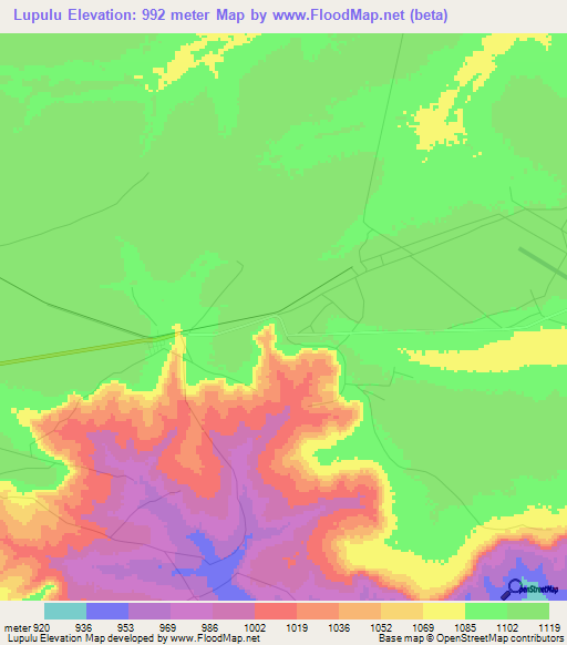 Lupulu,Congo (Kinshasa) Elevation Map