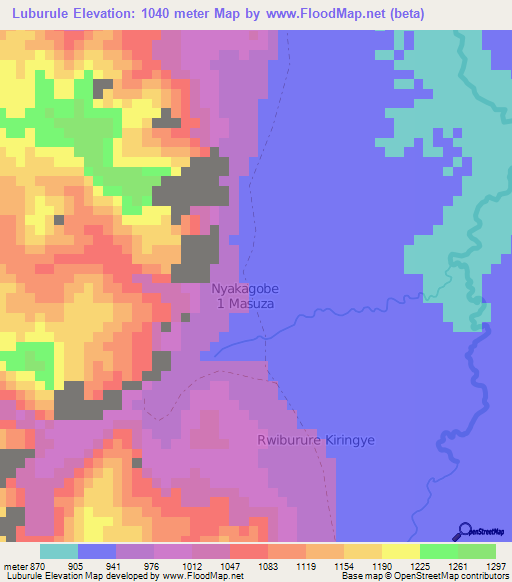Luburule,Congo (Kinshasa) Elevation Map