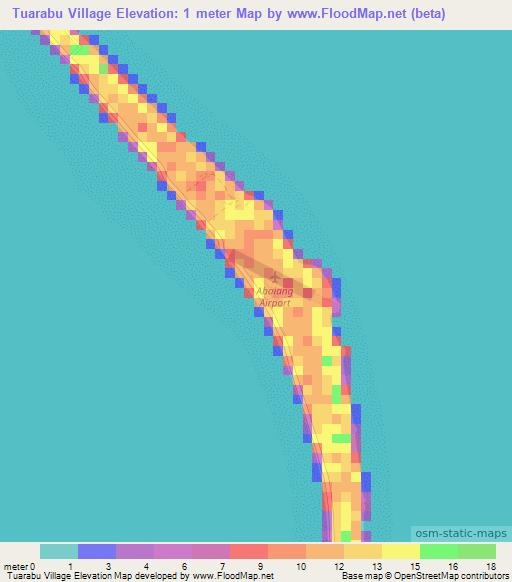 Tuarabu Village,Kiribati Elevation Map