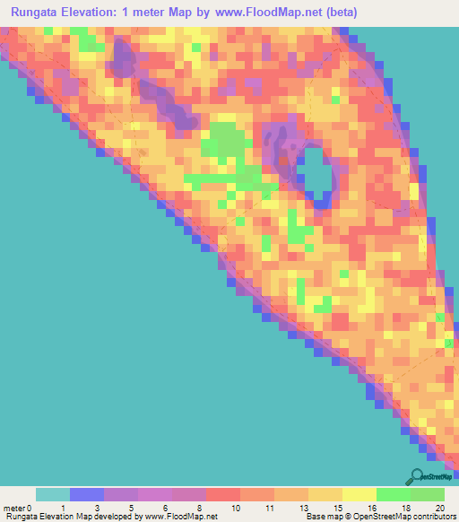 Rungata,Kiribati Elevation Map
