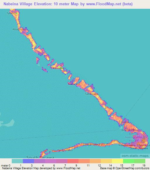 Nabeina Village,Kiribati Elevation Map