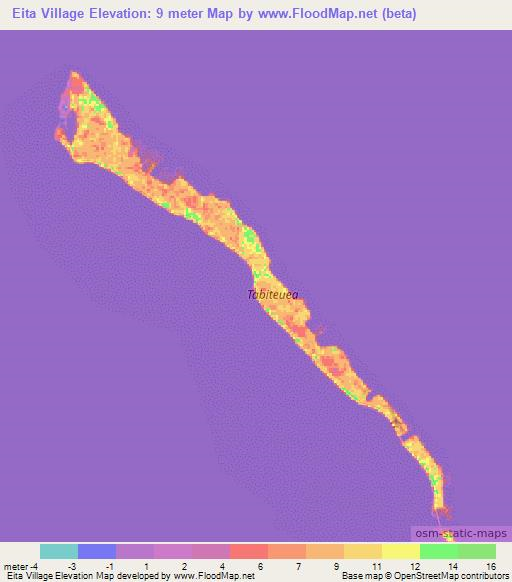Eita Village,Kiribati Elevation Map