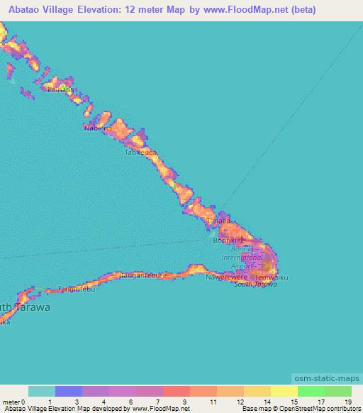 Abatao Village,Kiribati Elevation Map