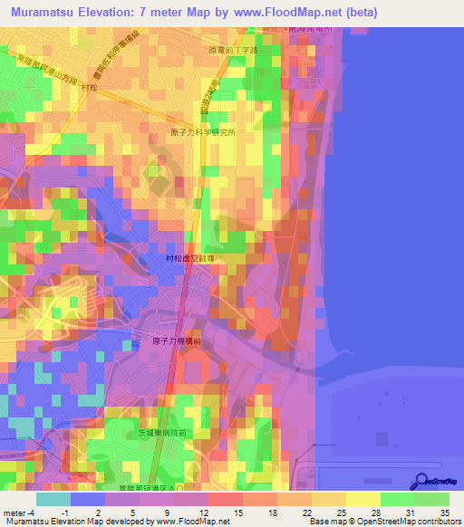 Muramatsu,Japan Elevation Map