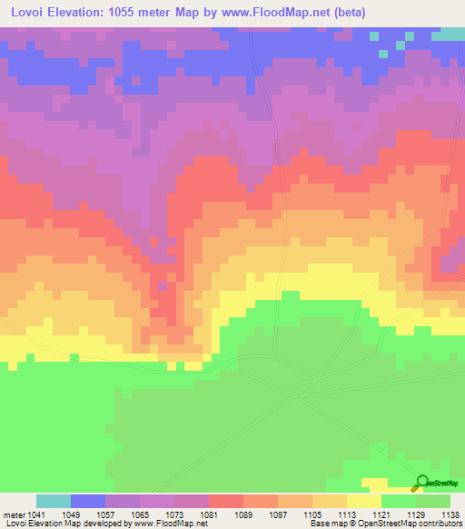 Lovoi,Congo (Kinshasa) Elevation Map