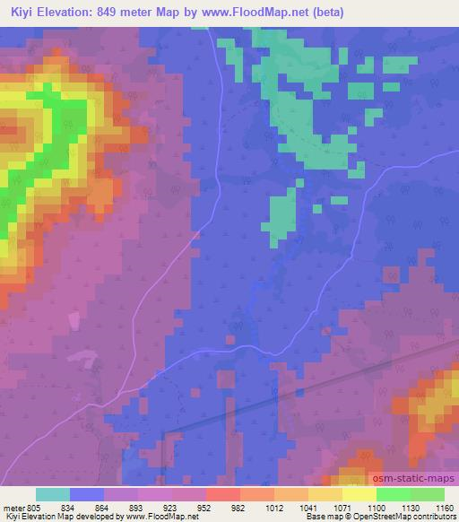 Kiyi,Congo (Kinshasa) Elevation Map