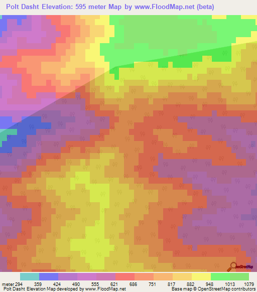 Polt Dasht,Iran Elevation Map