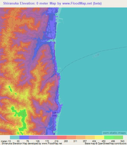 Shiranuka,Japan Elevation Map