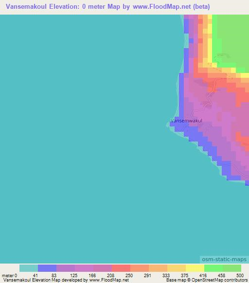Vansemakoul,Vanuatu Elevation Map