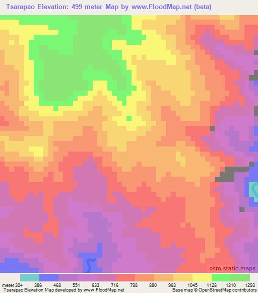 Tsarapao,Vanuatu Elevation Map
