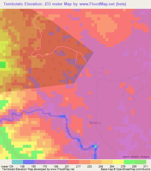 Tembotalo,Vanuatu Elevation Map