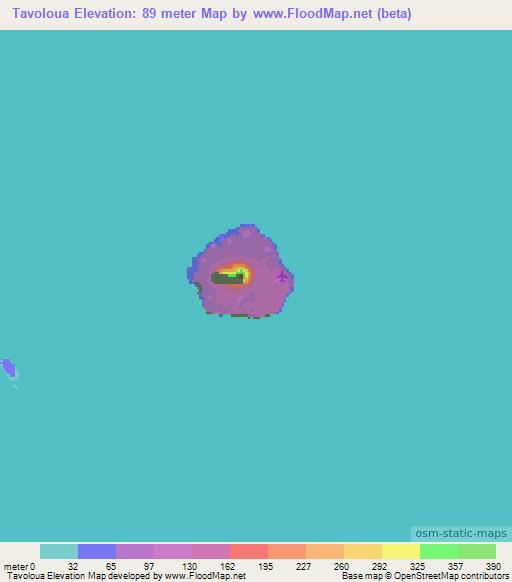 Tavoloua,Vanuatu Elevation Map