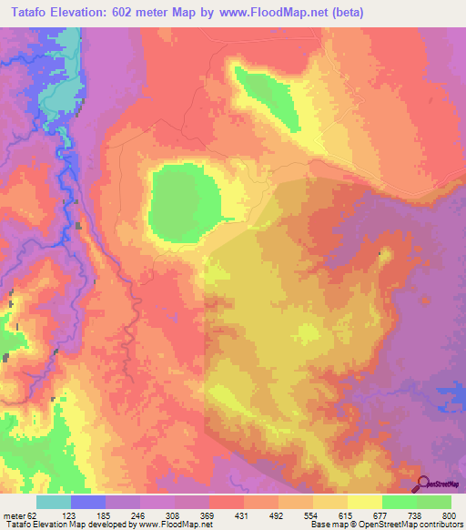 Tatafo,Vanuatu Elevation Map