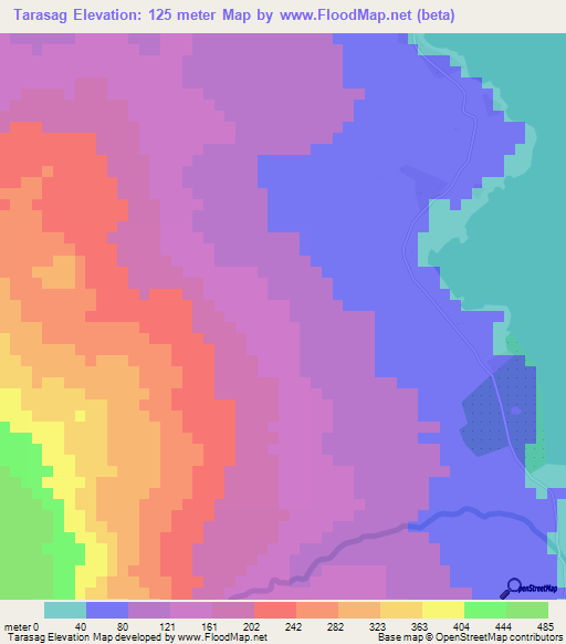 Tarasag,Vanuatu Elevation Map