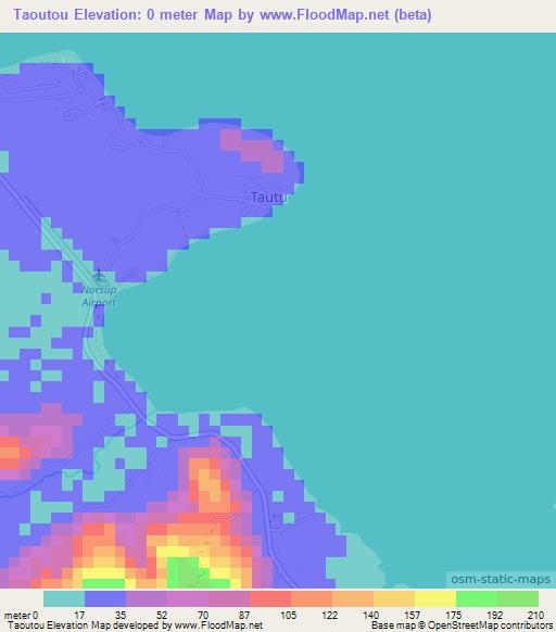 Taoutou,Vanuatu Elevation Map