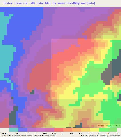 Taktak,Vanuatu Elevation Map