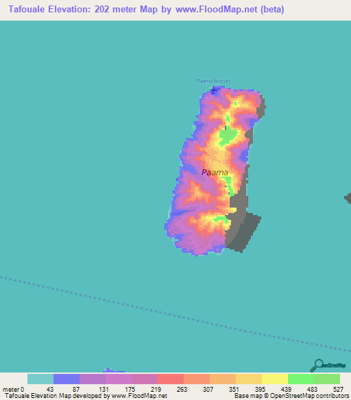 Tafouale,Vanuatu Elevation Map