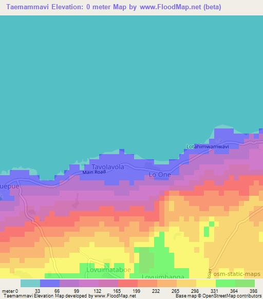 Taemammavi,Vanuatu Elevation Map