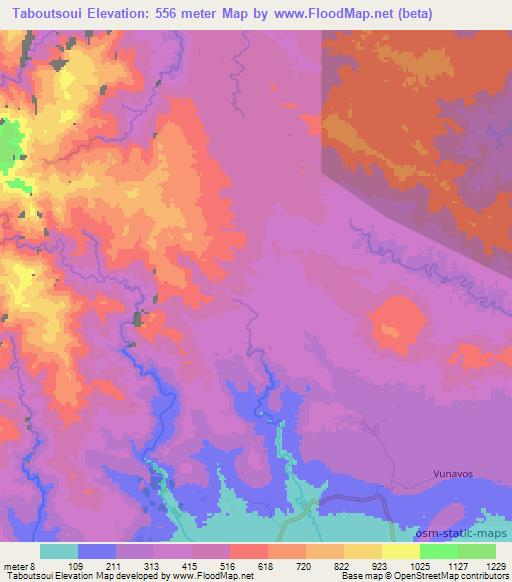 Taboutsoui,Vanuatu Elevation Map