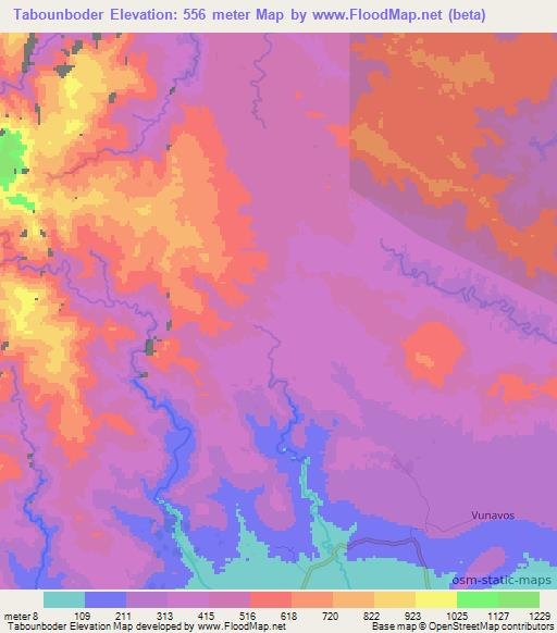 Tabounboder,Vanuatu Elevation Map