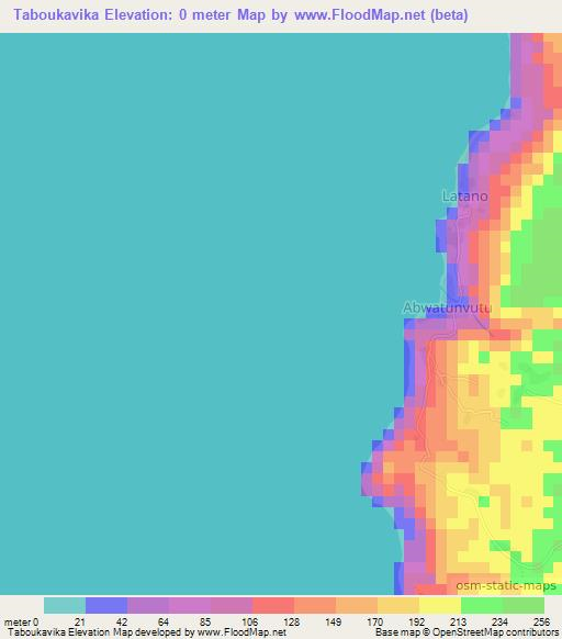 Taboukavika,Vanuatu Elevation Map