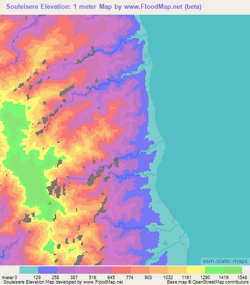 Souleisere,Vanuatu Elevation Map