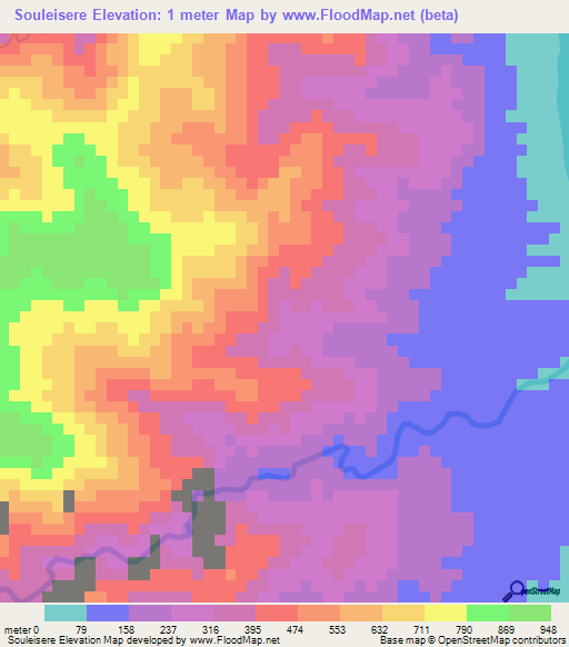 Souleisere,Vanuatu Elevation Map