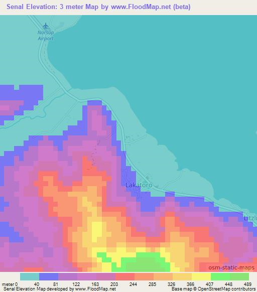 Senal,Vanuatu Elevation Map