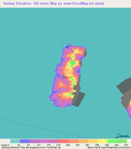 Sankay,Vanuatu Elevation Map