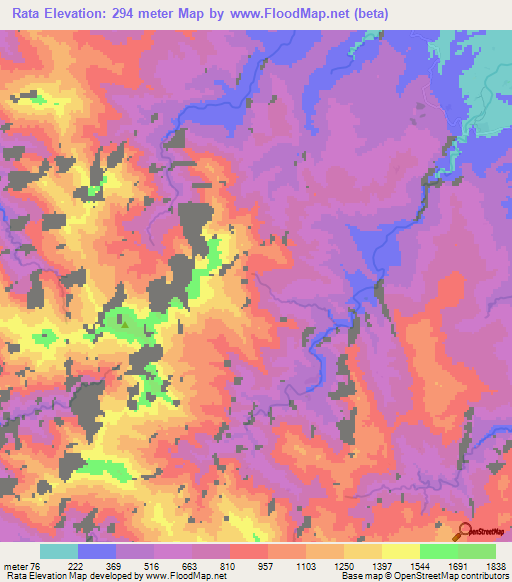Rata,Vanuatu Elevation Map