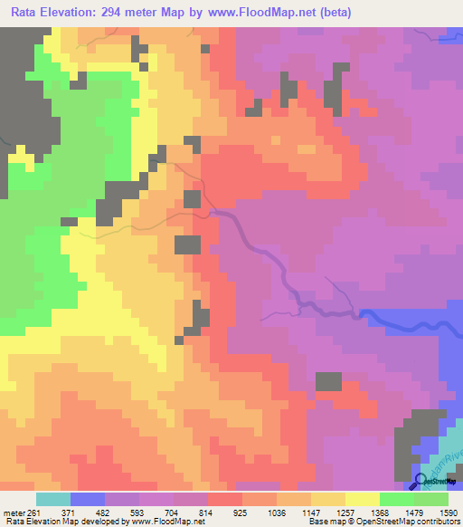Rata,Vanuatu Elevation Map