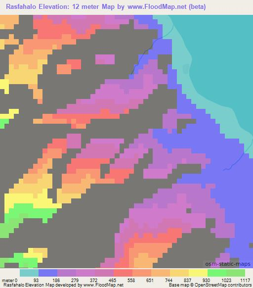 Rasfahalo,Vanuatu Elevation Map