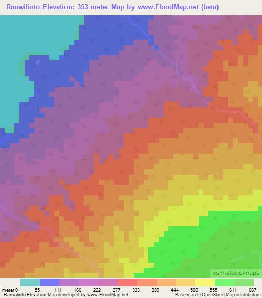 Ranwilinto,Vanuatu Elevation Map