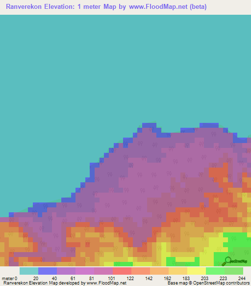 Ranverekon,Vanuatu Elevation Map