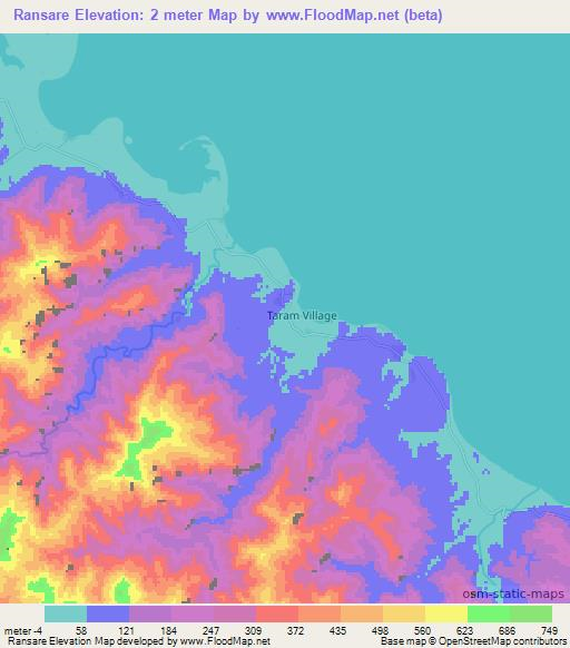 Ransare,Vanuatu Elevation Map