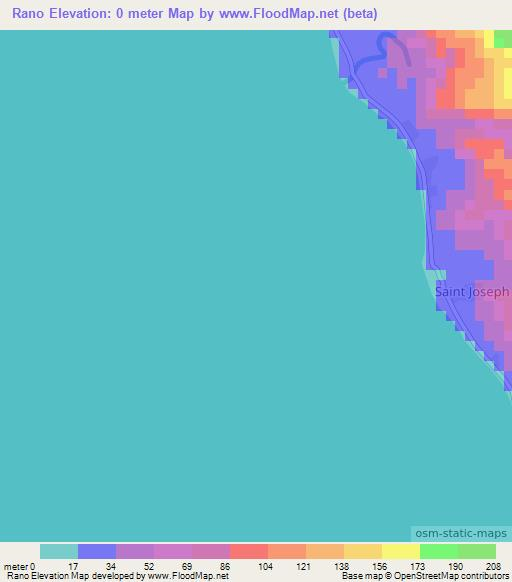 Rano,Vanuatu Elevation Map